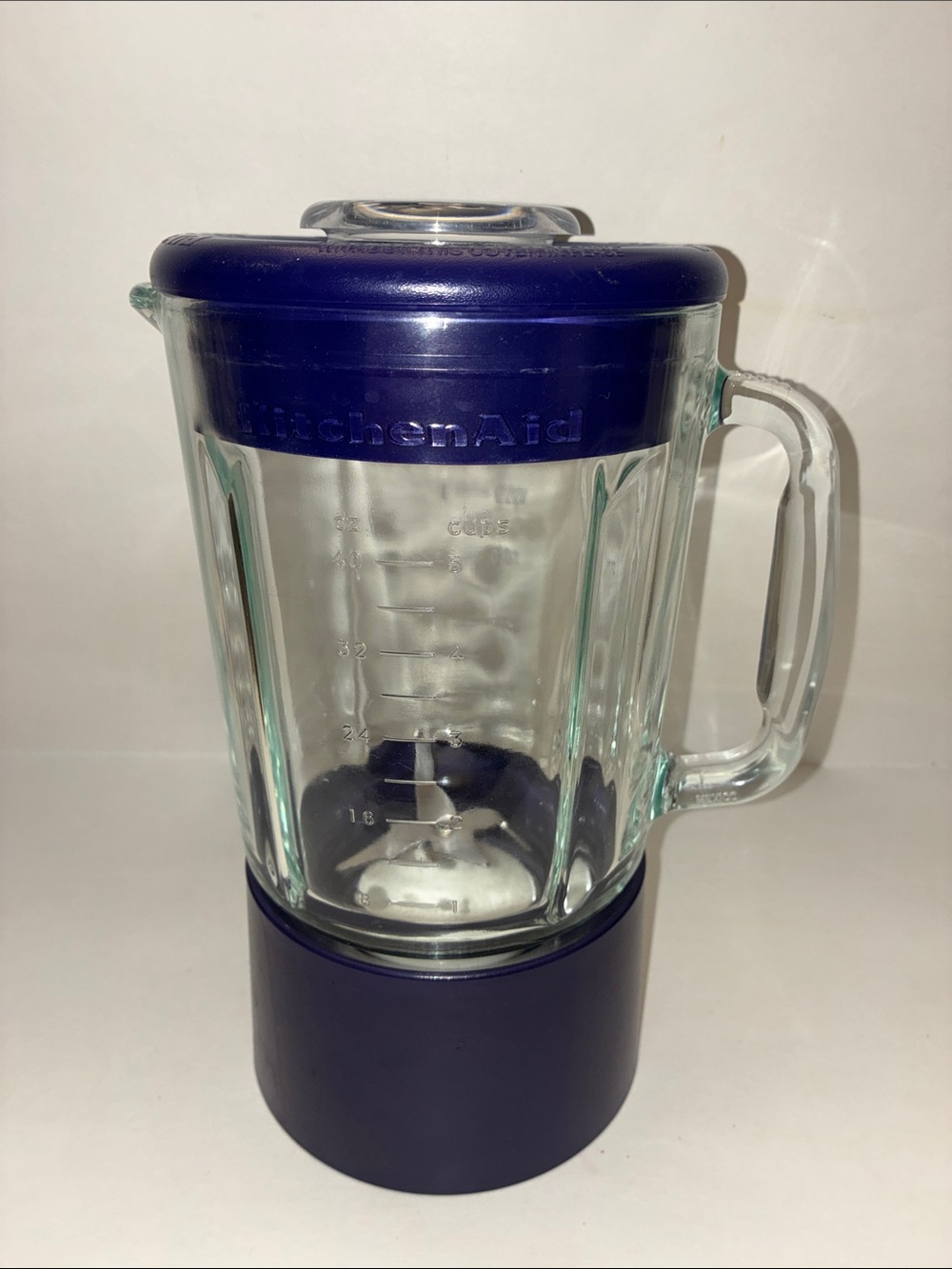 KitchenAid Deep Blue Glass Blender Pitcher with Lid
